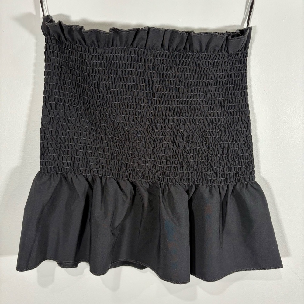 Zenana Outfitters Black Smocked tube top